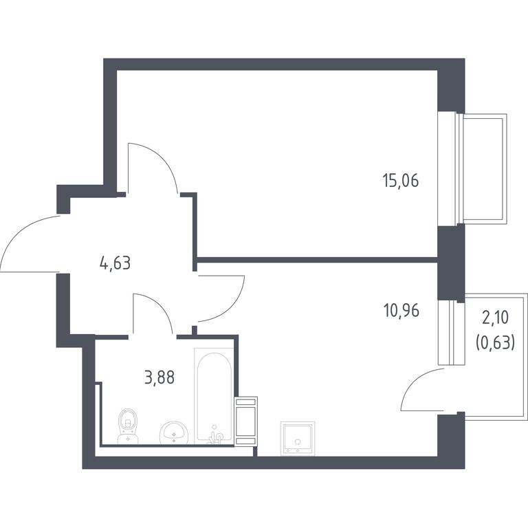 Apartment Sale, 35.2平方米 at Tomilino Park, 1-y kvartal, posyolok Zhilino-1, Lubertsy City District, Moscow Region, Russia #1 Apartment Sale, 35.2平方米 at Tomilino Park, 1-y kvartal, posyolok Zhilino-1, Lubertsy City District, Moscow Region, Russia #1