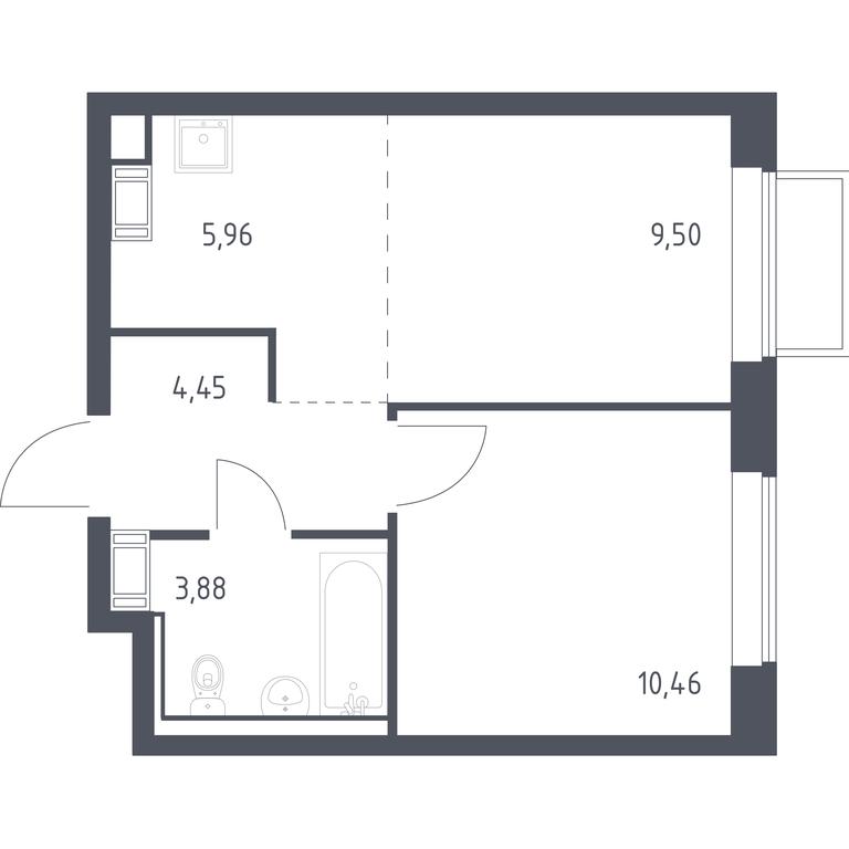 Apartment Sale, 34.2平方米 at Tomilino Park, 1-y kvartal, posyolok Zhilino-1, Lubertsy City District, Moscow Region, Russia #1 Apartment Sale, 34.2平方米 at Tomilino Park, 1-y kvartal, posyolok Zhilino-1, Lubertsy City District, Moscow Region, Russia #1