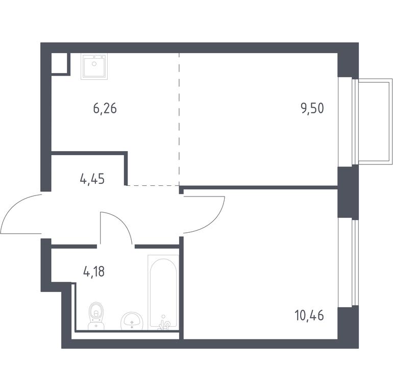 Apartment Sale, 34.7 sq. m. at Tomilino Park, 1-y kvartal, posyolok Zhilino-1, Lubertsy City District, Moscow Region, Russia #1 Apartment Sale, 34.7 sq. m. at Tomilino Park, 1-y kvartal, posyolok Zhilino-1, Lubertsy City District, Moscow Region, Russia #1