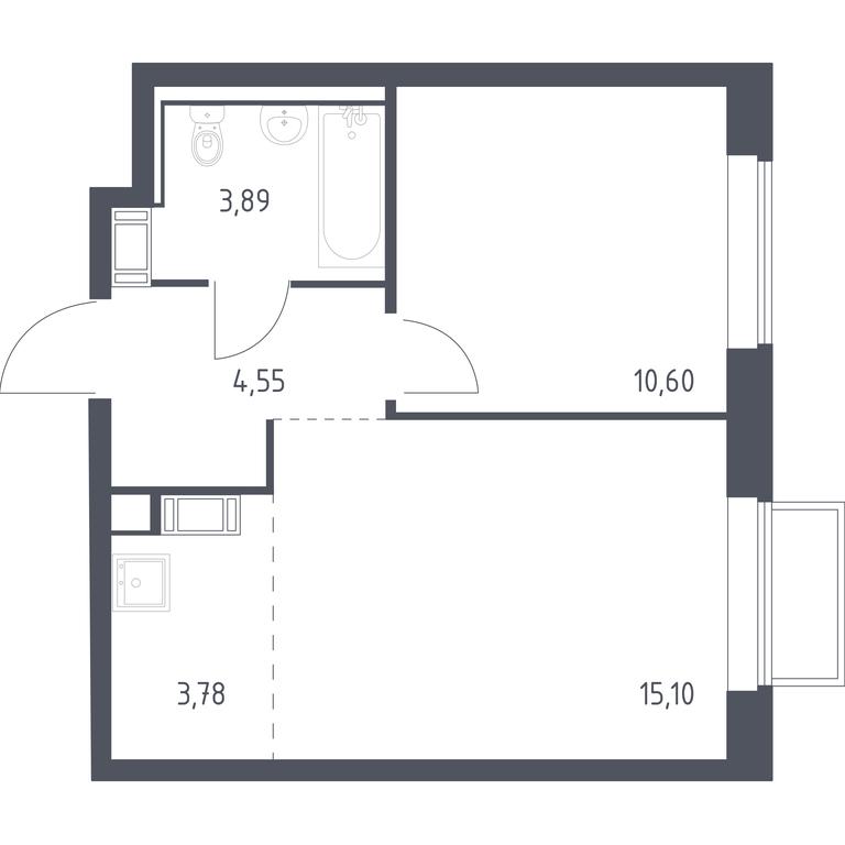 Apartment Sale, 37.7 sq. m. at Tomilino Park, 1-y kvartal, posyolok Zhilino-1, Lubertsy City District, Moscow Region, Russia #1 Apartment Sale, 37.7 sq. m. at Tomilino Park, 1-y kvartal, posyolok Zhilino-1, Lubertsy City District, Moscow Region, Russia #1