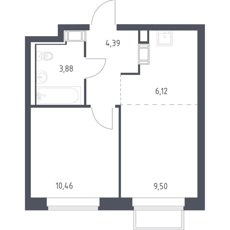 Apartment Sale, 34.2 sq. m. at Tomilino Park, 1-y kvartal, posyolok Zhilino-1, Lubertsy City District, Moscow Region, Russia #1 Apartment Sale, 34.2 sq. m. at Tomilino Park, 1-y kvartal, posyolok Zhilino-1, Lubertsy City District, Moscow Region, Russia #1