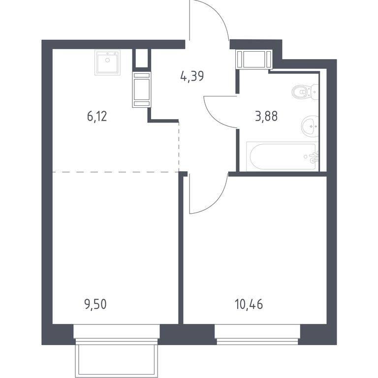 Apartment Sale, 34.2 sq. m. at Tomilino Park, 1-y kvartal, posyolok Zhilino-1, Lubertsy City District, Moscow Region, Russia #1 Apartment Sale, 34.2 sq. m. at Tomilino Park, 1-y kvartal, posyolok Zhilino-1, Lubertsy City District, Moscow Region, Russia #1