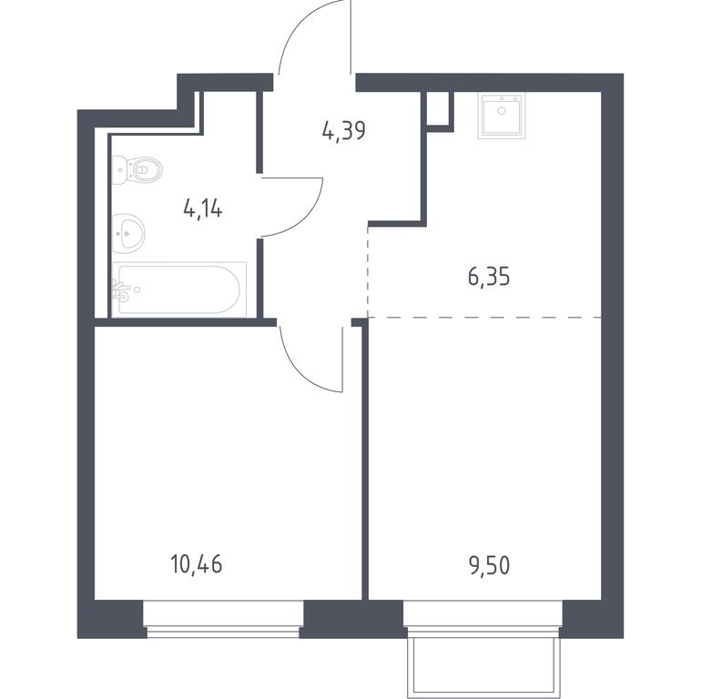 Apartment Sale, 34.9 sq. m. at Tomilino Park, 1-y kvartal, posyolok Zhilino-1, Lubertsy City District, Moscow Region, Russia #1 Apartment Sale, 34.9 sq. m. at Tomilino Park, 1-y kvartal, posyolok Zhilino-1, Lubertsy City District, Moscow Region, Russia #1