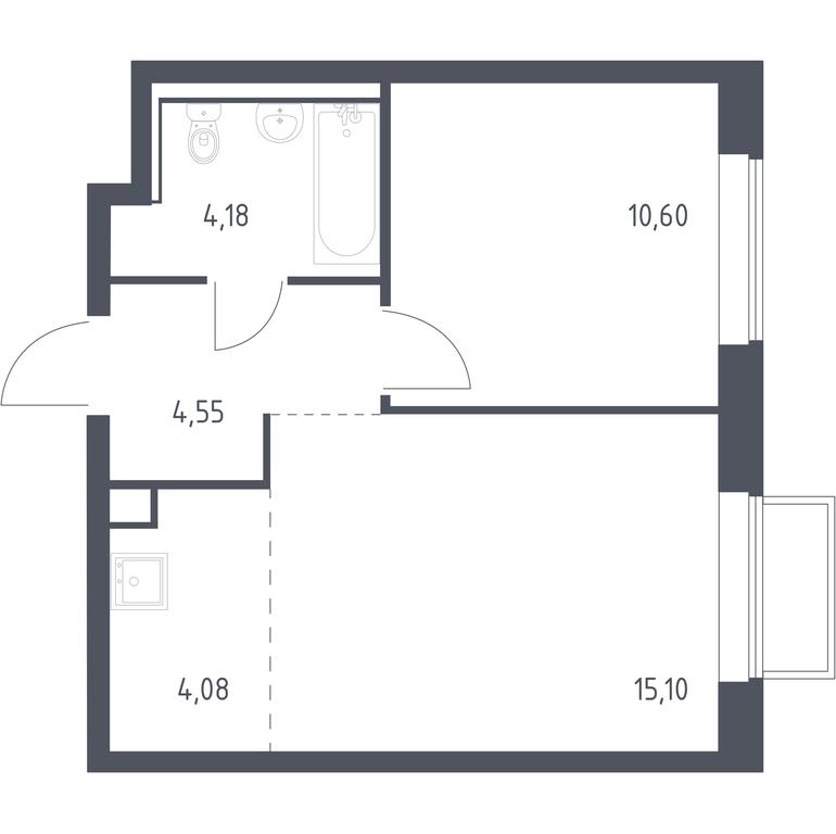 Apartment Sale, 38.4 sq. m. at Tomilino Park, 1-y kvartal, posyolok Zhilino-1, Lubertsy City District, Moscow Region, Russia #1 Apartment Sale, 38.4 sq. m. at Tomilino Park, 1-y kvartal, posyolok Zhilino-1, Lubertsy City District, Moscow Region, Russia #1