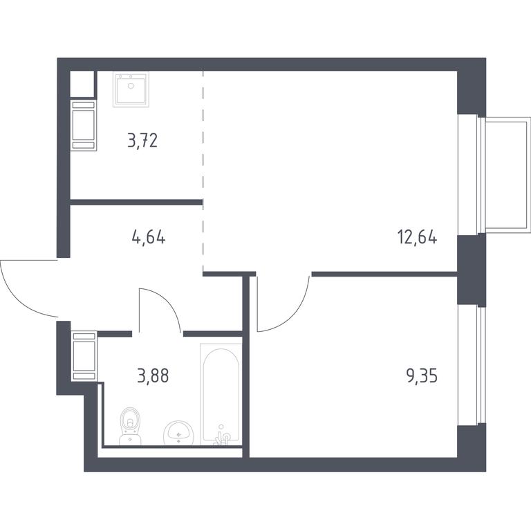 Apartment Sale, 34.1平方米 at Tomilino Park, 1-y kvartal, posyolok Zhilino-1, Lubertsy City District, Moscow Region, Russia #1 Apartment Sale, 34.1平方米 at Tomilino Park, 1-y kvartal, posyolok Zhilino-1, Lubertsy City District, Moscow Region, Russia #1