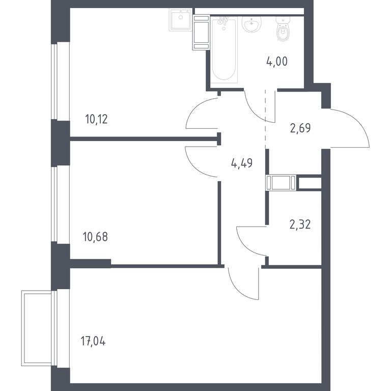 1-BD Apartment Sale, 50.9 sq. m. at Tomilino Park, 1-y kvartal, posyolok Zhilino-1, Lubertsy City District, Moscow Region, Russia #1 1-BD Apartment Sale, 50.9 sq. m. at Tomilino Park, 1-y kvartal, posyolok Zhilino-1, Lubertsy City District, Moscow Region, Russia #1