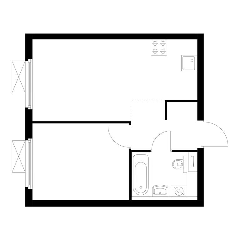 1-BD Apartment Sale, 35.5 sq. m. at Vtoroy Nagatinskiy, 2nd Nagatinsky Drive, 2к1, Moscow, Russia #1 1-BD Apartment Sale, 35.5 sq. m. at Vtoroy Nagatinskiy, 2nd Nagatinsky Drive, 2к1, Moscow, Russia #1