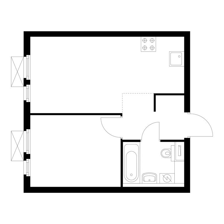 1-BD Apartment Sale, 35.5 sq. m. at Vtoroy Nagatinskiy, 2nd Nagatinsky Drive, 2к1, Moscow, Russia #2 1-BD Apartment Sale, 35.5 sq. m. at Vtoroy Nagatinskiy, 2nd Nagatinsky Drive, 2к1, Moscow, Russia #2