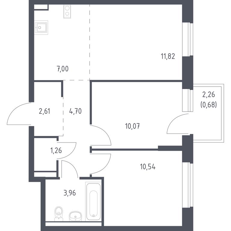 1-BD Apartment Sale, 52.64 sq. m. at Egorovo Park, 1-y kvartal, posyolok Zhilino-1, Lubertsy City District, Moscow Region, Russia #1 1-BD Apartment Sale, 52.64 sq. m. at Egorovo Park, 1-y kvartal, posyolok Zhilino-1, Lubertsy City District, Moscow Region, Russia #1