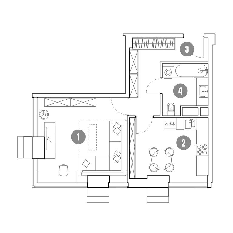 1-BD Apartment Sale, 44.9 sq. m. at Mirapolis, Mira Avenue, 222Ас9, Moscow, Russia #1 1-BD Apartment Sale, 44.9 sq. m. at Mirapolis, Mira Avenue, 222Ас9, Moscow, Russia #1