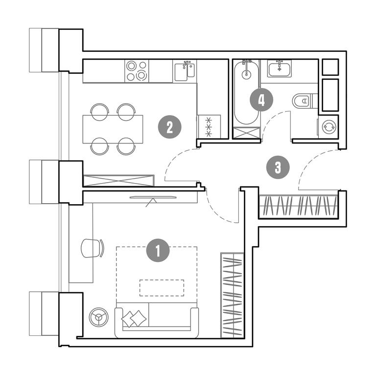 1-BD Apartment Sale, 37.3 sq. m. at Mirapolis, Mira Avenue, 222Ас9, Moscow, Russia #1 1-BD Apartment Sale, 37.3 sq. m. at Mirapolis, Mira Avenue, 222Ас9, Moscow, Russia #1