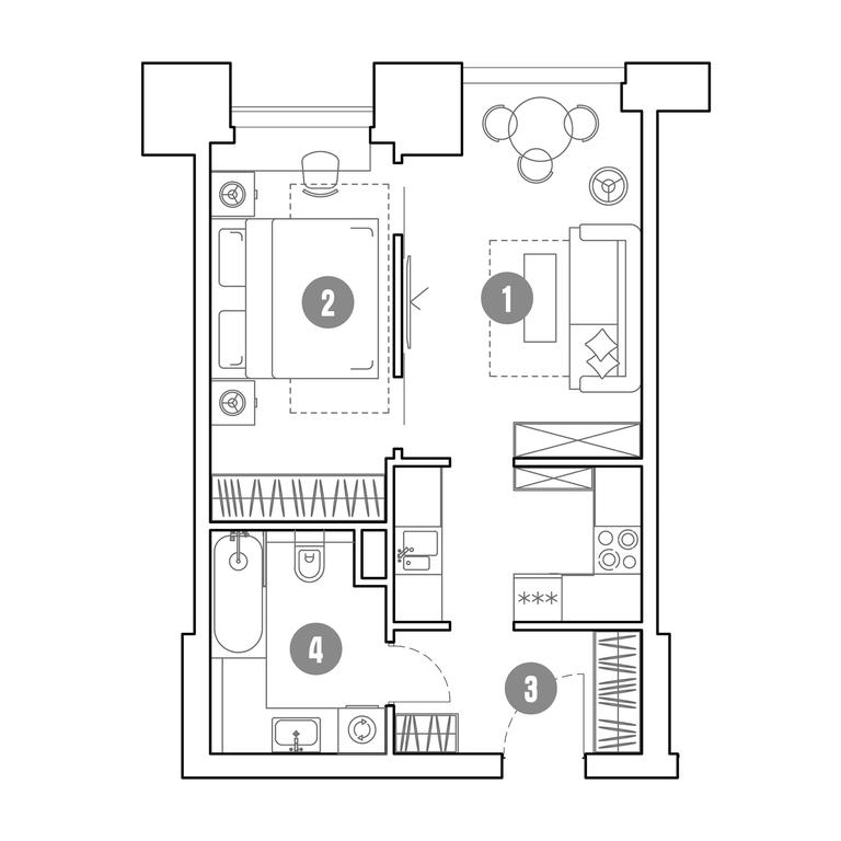 1-BD Apartment Sale, 41.5 sq. m. at Mirapolis, Mira Avenue, 222Ас9, Moscow, Russia #1 1-BD Apartment Sale, 41.5 sq. m. at Mirapolis, Mira Avenue, 222Ас9, Moscow, Russia #1
