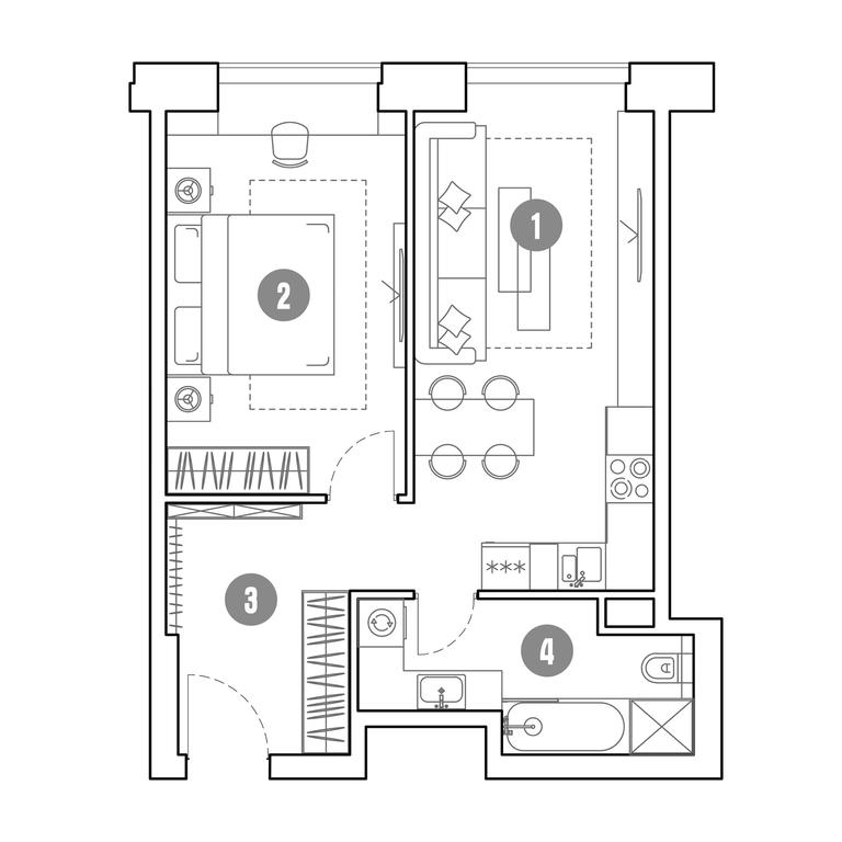 1-BD Apartment Sale, 48.4 sq. m. at Mirapolis, Mira Avenue, 222Ас9, Moscow, Russia #1 1-BD Apartment Sale, 48.4 sq. m. at Mirapolis, Mira Avenue, 222Ас9, Moscow, Russia #1