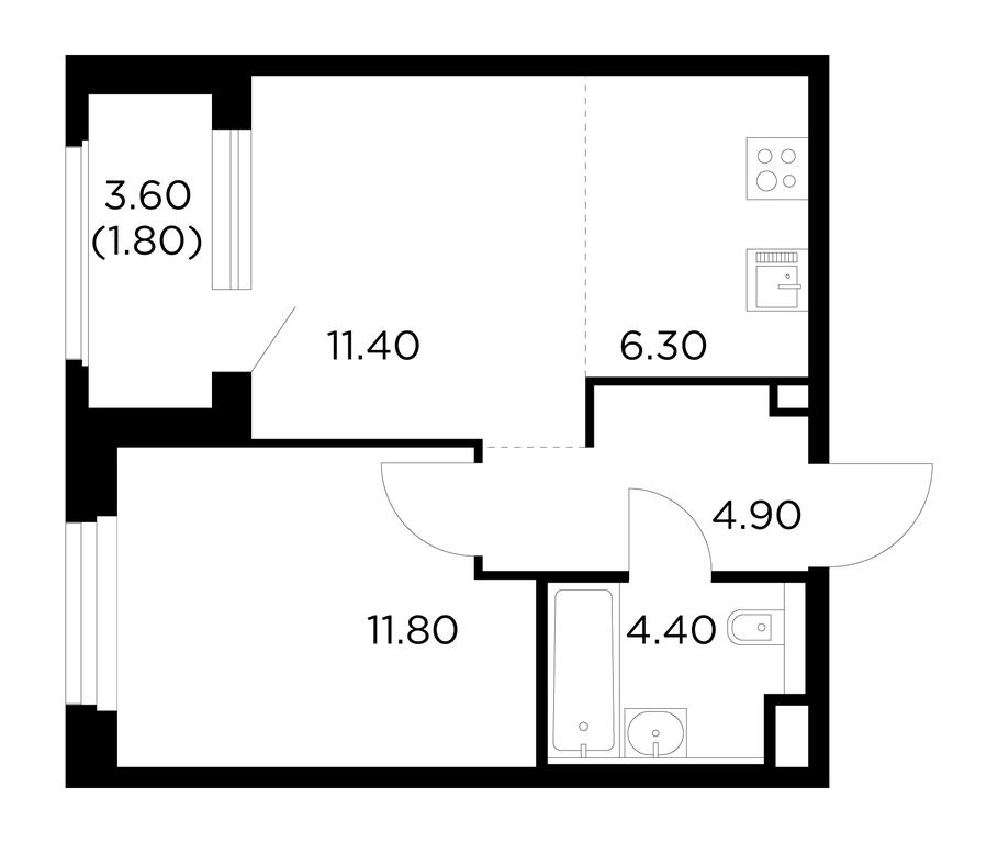 1-BD Apartment Sale, 40.6 sq. m. at Belyi Grad, Tsentralnaya Street, 1, Mytischi, Moscow Region, Russia #1 1-BD Apartment Sale, 40.6 sq. m. at Belyi Grad, Tsentralnaya Street, 1, Mytischi, Moscow Region, Russia #1