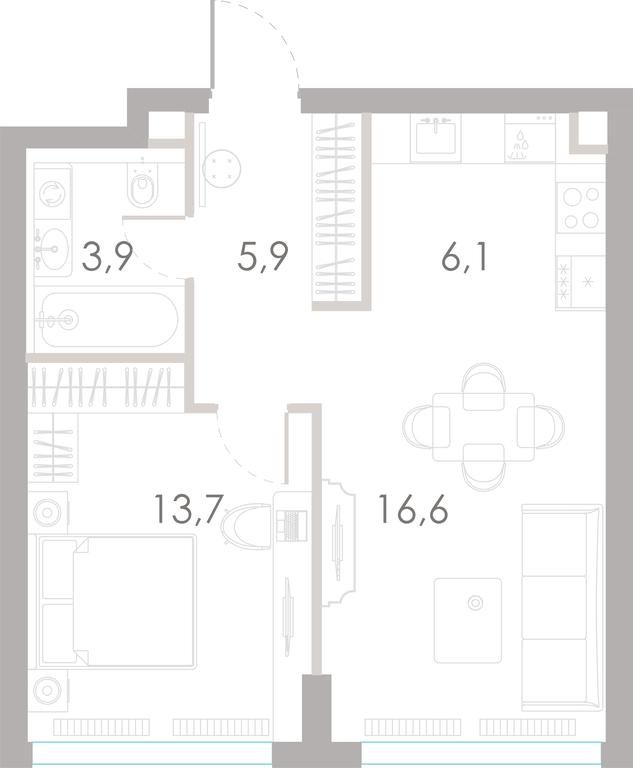 1-BD Apartment Sale, 46.2 sq. m. at River Park Towers, Kutuzovsky Drive, 16с1, Moscow, Russia #1 1-BD Apartment Sale, 46.2 sq. m. at River Park Towers, Kutuzovsky Drive, 16с1, Moscow, Russia #1
