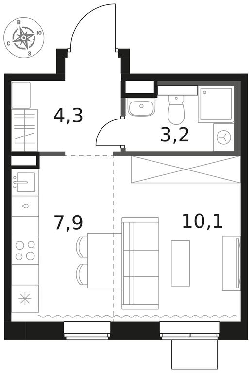 Apartment Sale, 25.5 sq. m. at 1 Himkinskij, zhiloy kompleks 1-y Khimkinskiy, kvartal Mezhdunarodny, mikrorayon Klyazma-Starbeyevo, Khimki, Moscow Region, Russia #1 Apartment Sale, 25.5 sq. m. at 1 Himkinskij, zhiloy kompleks 1-y Khimkinskiy, kvartal Mezhdunarodny, mikrorayon Klyazma-Starbeyevo, Khimki, Moscow Region, Russia #1