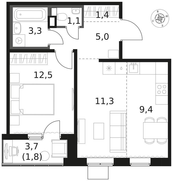 2-BD Apartment Sale, 45.8 sq. m. at 1 Himkinskij, zhiloy kompleks 1-y Khimkinskiy, kvartal Mezhdunarodny, mikrorayon Klyazma-Starbeyevo, Khimki, Moscow Region, Russia #1 2-BD Apartment Sale, 45.8 sq. m. at 1 Himkinskij, zhiloy kompleks 1-y Khimkinskiy, kvartal Mezhdunarodny, mikrorayon Klyazma-Starbeyevo, Khimki, Moscow Region, Russia #1