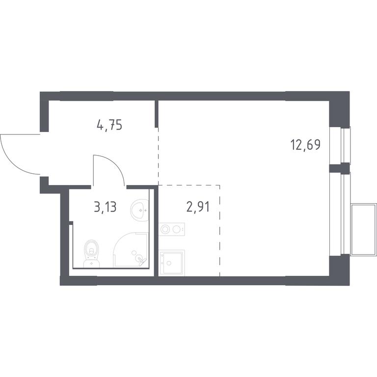 Apartment Sale, 23.48 sq. m. at Egorovo Park, 1-y kvartal, posyolok Zhilino-1, Lubertsy City District, Moscow Region, Russia #1 Apartment Sale, 23.48 sq. m. at Egorovo Park, 1-y kvartal, posyolok Zhilino-1, Lubertsy City District, Moscow Region, Russia #1