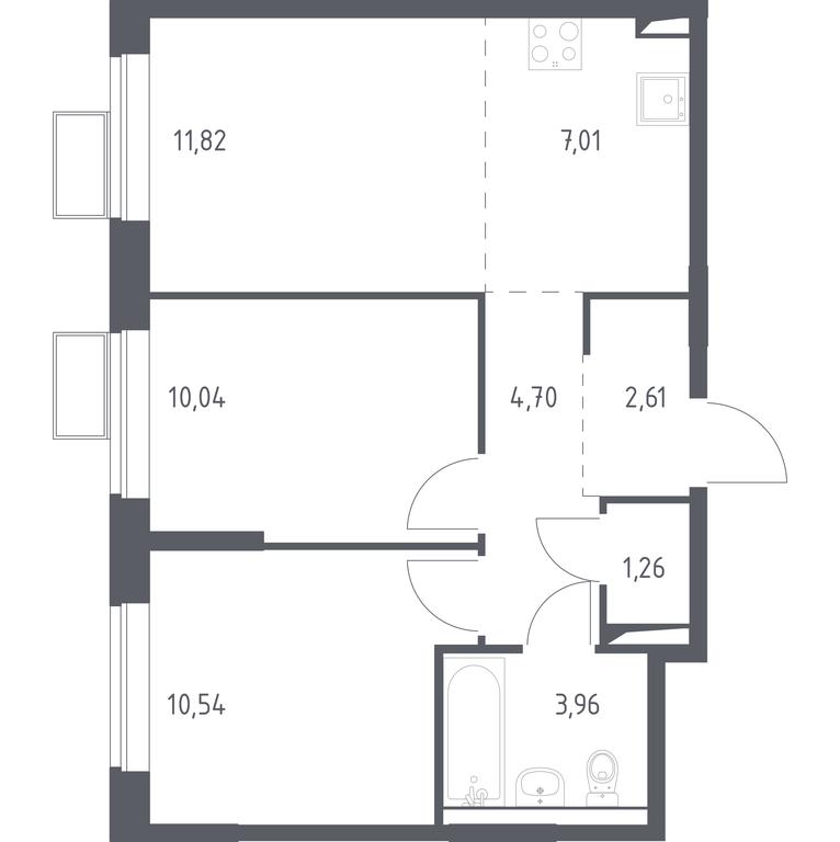 2-BD Apartment Sale, 51.94 sq. m. at Kvartal Saburovo, derevnya Saburovo, 198, Krasnogorsk City District, Moscow Region, Russia #1 2-BD Apartment Sale, 51.94 sq. m. at Kvartal Saburovo, derevnya Saburovo, 198, Krasnogorsk City District, Moscow Region, Russia #1