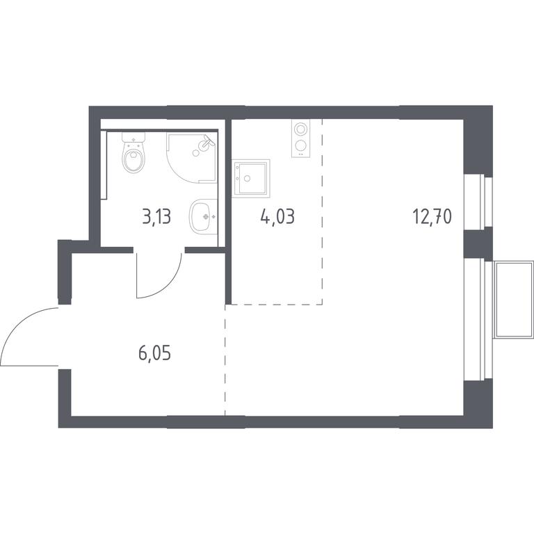 Apartment Sale, 25.91 sq. m. at Kvartal Saburovo, derevnya Saburovo, 198, Krasnogorsk City District, Moscow Region, Russia #1 Apartment Sale, 25.91 sq. m. at Kvartal Saburovo, derevnya Saburovo, 198, Krasnogorsk City District, Moscow Region, Russia #1