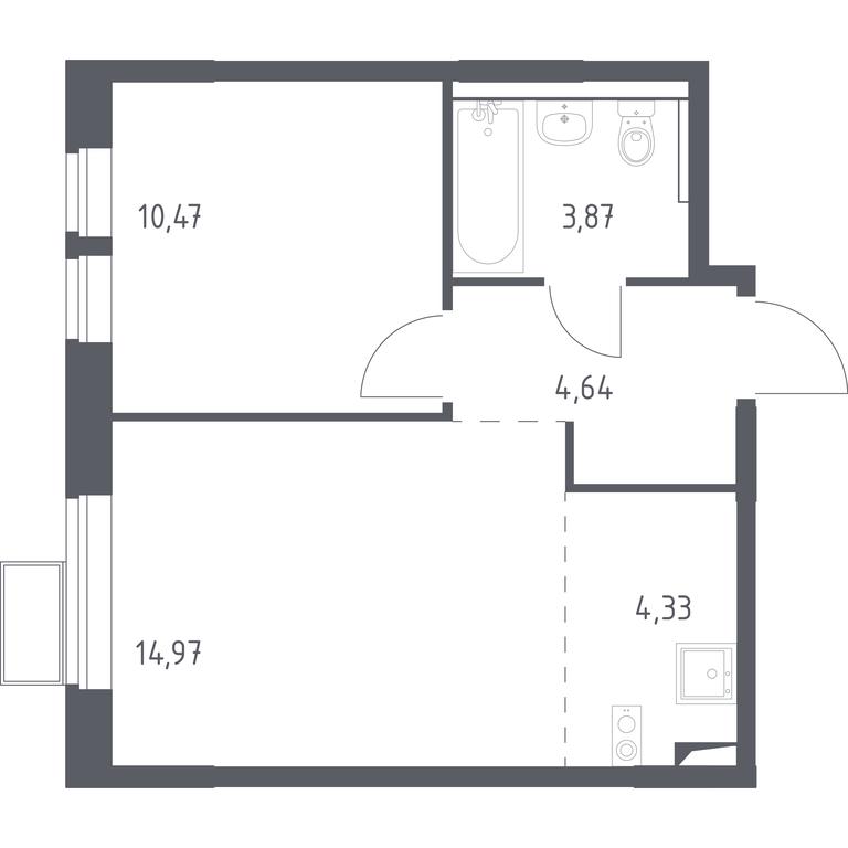 1-BD Apartment Sale, 38.28 sq. m. at Kvartal Saburovo, derevnya Saburovo, 198, Krasnogorsk City District, Moscow Region, Russia #1 1-BD Apartment Sale, 38.28 sq. m. at Kvartal Saburovo, derevnya Saburovo, 198, Krasnogorsk City District, Moscow Region, Russia #1
