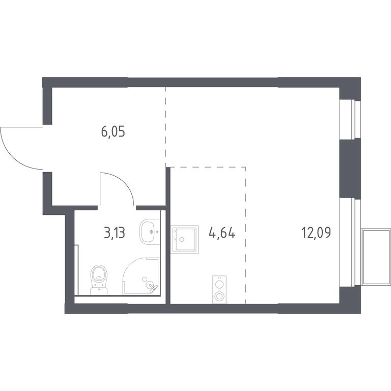 Apartment Sale, 25.91 sq. m. at Kvartal Saburovo, derevnya Saburovo, 198, Krasnogorsk City District, Moscow Region, Russia #1 Apartment Sale, 25.91 sq. m. at Kvartal Saburovo, derevnya Saburovo, 198, Krasnogorsk City District, Moscow Region, Russia #1