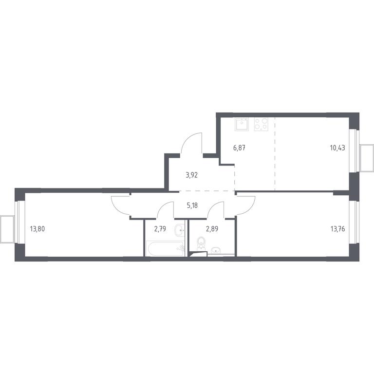 2-BD Apartment Sale, 59.64 sq. m. at Kvartal Saburovo, derevnya Saburovo, 198, Krasnogorsk City District, Moscow Region, Russia #1 2-BD Apartment Sale, 59.64 sq. m. at Kvartal Saburovo, derevnya Saburovo, 198, Krasnogorsk City District, Moscow Region, Russia #1