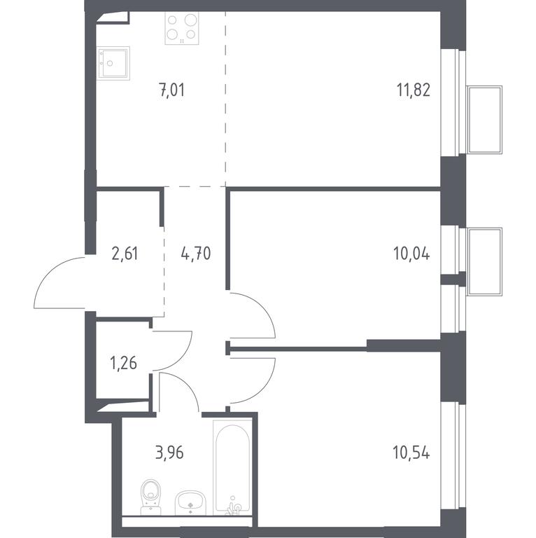 2-BD Apartment Sale, 51.94平方米 at Kvartal Saburovo, derevnya Saburovo, 198, Krasnogorsk City District, Moscow Region, Russia #1 2-BD Apartment Sale, 51.94平方米 at Kvartal Saburovo, derevnya Saburovo, 198, Krasnogorsk City District, Moscow Region, Russia #1