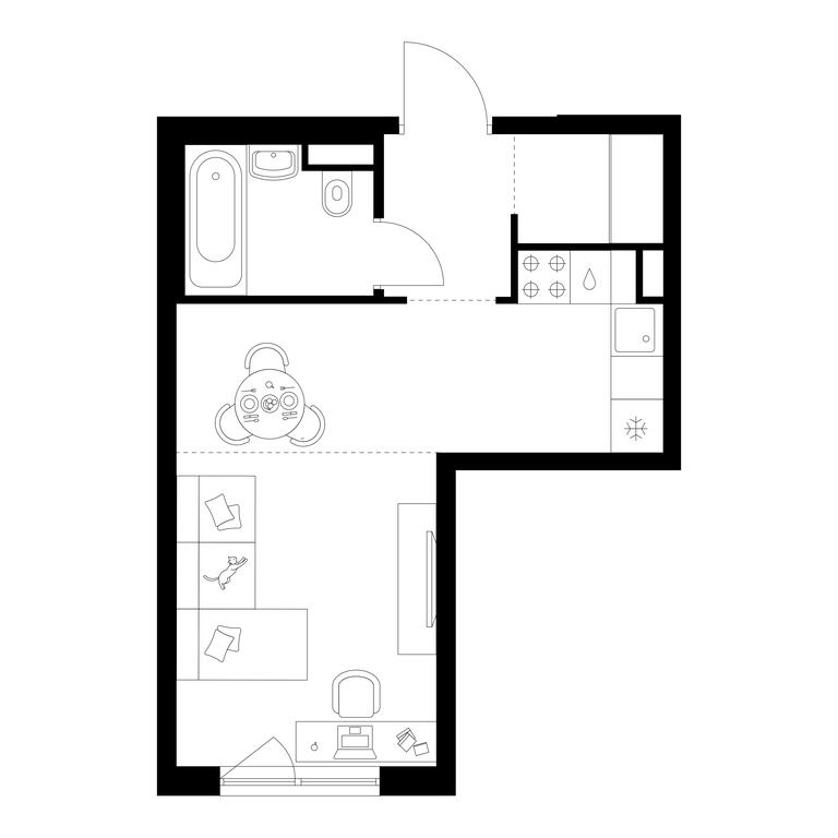 Apartment Sale, 28.1 sq. m. at Kavkazskiy Bulvar 51, Kavkazsky Boulevard, 51с3, Moscow, Russia #1 Apartment Sale, 28.1 sq. m. at Kavkazskiy Bulvar 51, Kavkazsky Boulevard, 51с3, Moscow, Russia #1