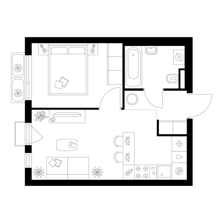 1-BD Apartment Sale, 32.5 sq. m. at Ilinskie Luga, Zapovednaya Street, 1, posyolok Ilyinskoye-Usovo, Krasnogorsk City District, Moscow Region, Russia #1 1-BD Apartment Sale, 32.5 sq. m. at Ilinskie Luga, Zapovednaya Street, 1, posyolok Ilyinskoye-Usovo, Krasnogorsk City District, Moscow Region, Russia #1