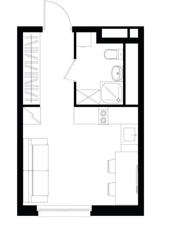 Apartment Sale, 22.8 sq. m. at Pervyi Moskovskiy, ulitsa Bianki, 1, Moskovskiy, Moscow, Russia #1