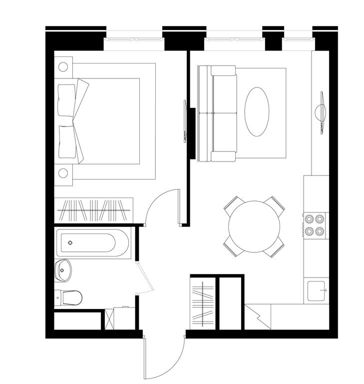 Apartment Sale, 39.4 sq. m. at Pervyi Moskovskiy, ulitsa Bianki, 1, Moskovskiy, Moscow, Russia #1