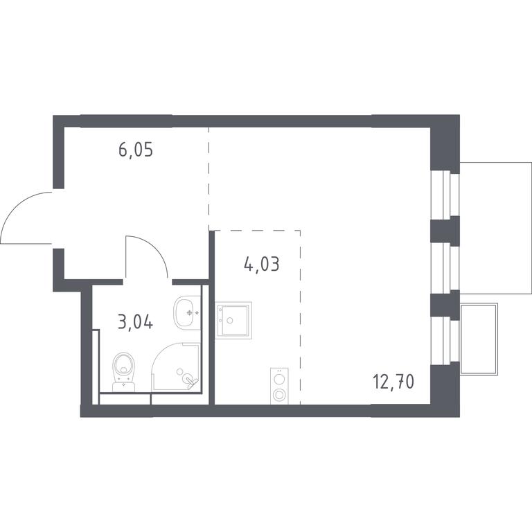 Apartment Sale, 25.82平方米 at Novoe Vidnoe, Kalinovka Village, Leninskiy City District, Moscow Region, Russia #1 Apartment Sale, 25.82平方米 at Novoe Vidnoe, Kalinovka Village, Leninskiy City District, Moscow Region, Russia #1