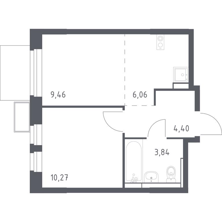 Apartment Sale, 34.03 sq. m. at Novoe Vidnoe, Kalinovka Village, Leninskiy City District, Moscow Region, Russia #1 Apartment Sale, 34.03 sq. m. at Novoe Vidnoe, Kalinovka Village, Leninskiy City District, Moscow Region, Russia #1