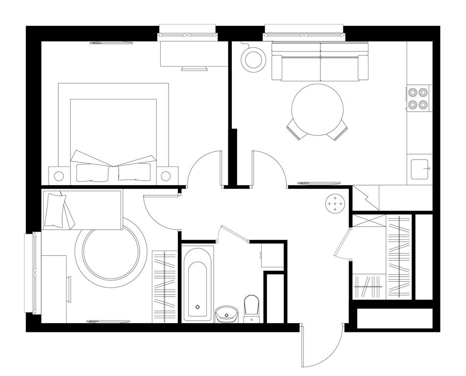 2-BD Apartment Sale, 56 sq. m. at Pervyi Moskovskiy, ulitsa Bianki, 1, Moskovskiy, Moscow, Russia #1