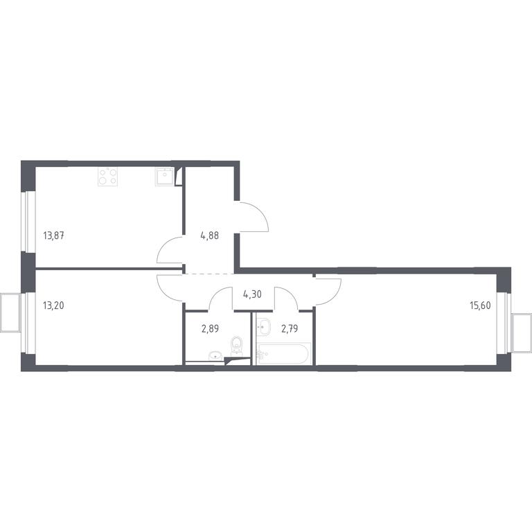 1-BD Apartment Sale, 57.53 sq. m. at Kvartal Saburovo, derevnya Saburovo, 198, Krasnogorsk City District, Moscow Region, Russia #1 1-BD Apartment Sale, 57.53 sq. m. at Kvartal Saburovo, derevnya Saburovo, 198, Krasnogorsk City District, Moscow Region, Russia #1
