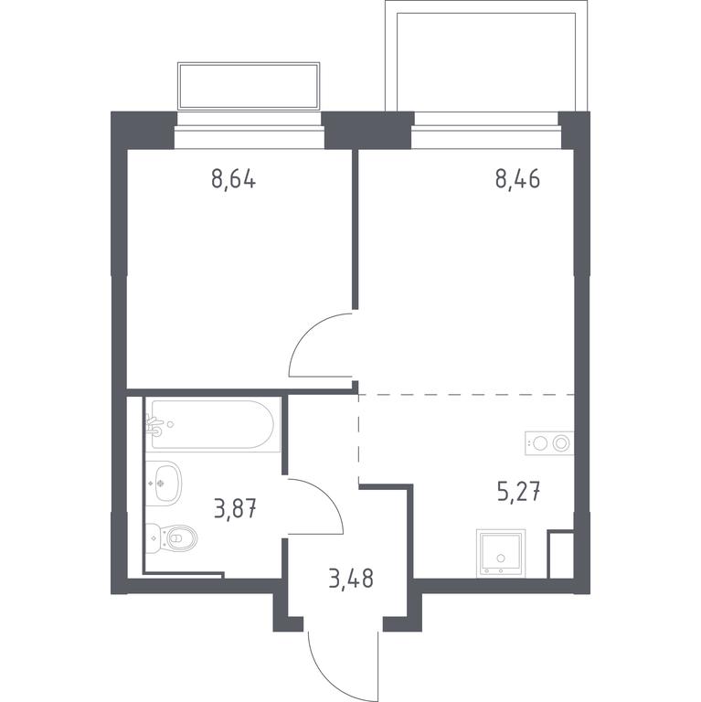 Apartment Sale, 29.72 sq. m. at Dolina Yauzy, Trudovaya Street, 23, Mytischi, Moscow Region, Russia #1 Apartment Sale, 29.72 sq. m. at Dolina Yauzy, Trudovaya Street, 23, Mytischi, Moscow Region, Russia #1