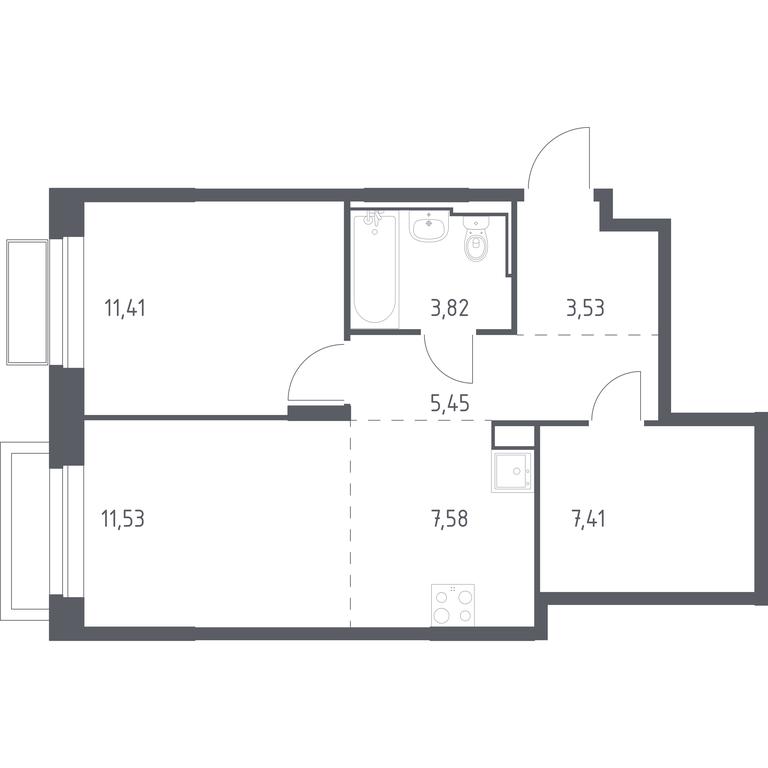 Apartment Sale, 50.73 sq. m. at Dolina Yauzy, Trudovaya Street, 23, Mytischi, Moscow Region, Russia #1 Apartment Sale, 50.73 sq. m. at Dolina Yauzy, Trudovaya Street, 23, Mytischi, Moscow Region, Russia #1