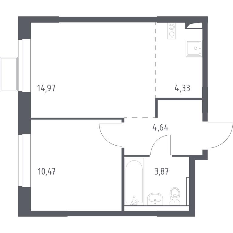 1-BD Apartment Sale, 38.28 sq. m. at Kvartal Saburovo, derevnya Saburovo, 198, Krasnogorsk City District, Moscow Region, Russia #1 1-BD Apartment Sale, 38.28 sq. m. at Kvartal Saburovo, derevnya Saburovo, 198, Krasnogorsk City District, Moscow Region, Russia #1