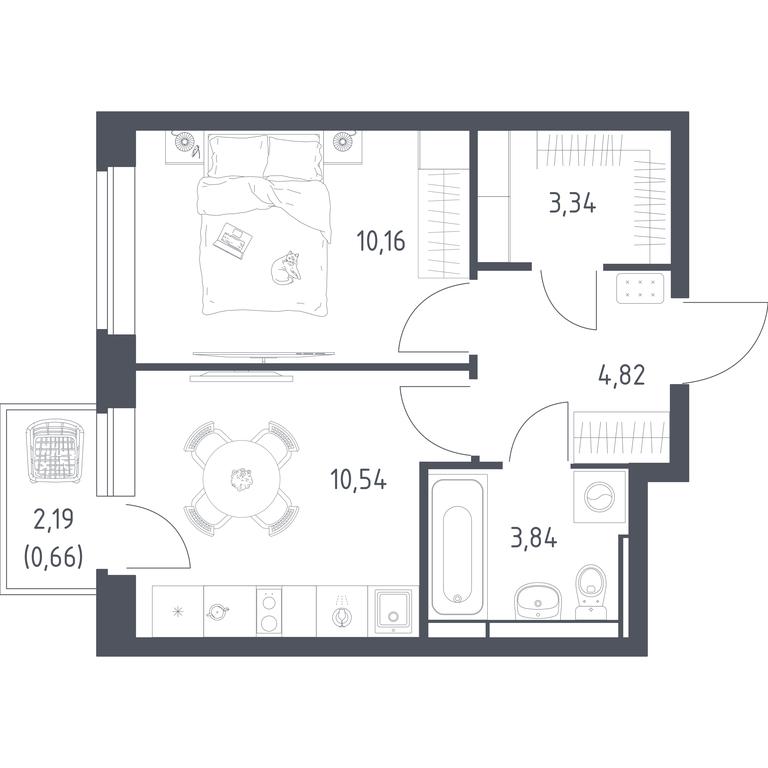 Apartment Sale, 33.36 sq. m. at Novoe Vidnoe, Kalinovka Village, Leninskiy City District, Moscow Region, Russia #1 Apartment Sale, 33.36 sq. m. at Novoe Vidnoe, Kalinovka Village, Leninskiy City District, Moscow Region, Russia #1