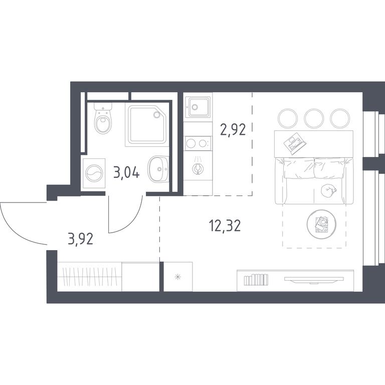 Apartment Sale, 22.2平方米 at Novoe Vidnoe, Kalinovka Village, Leninskiy City District, Moscow Region, Russia #1 Apartment Sale, 22.2平方米 at Novoe Vidnoe, Kalinovka Village, Leninskiy City District, Moscow Region, Russia #1
