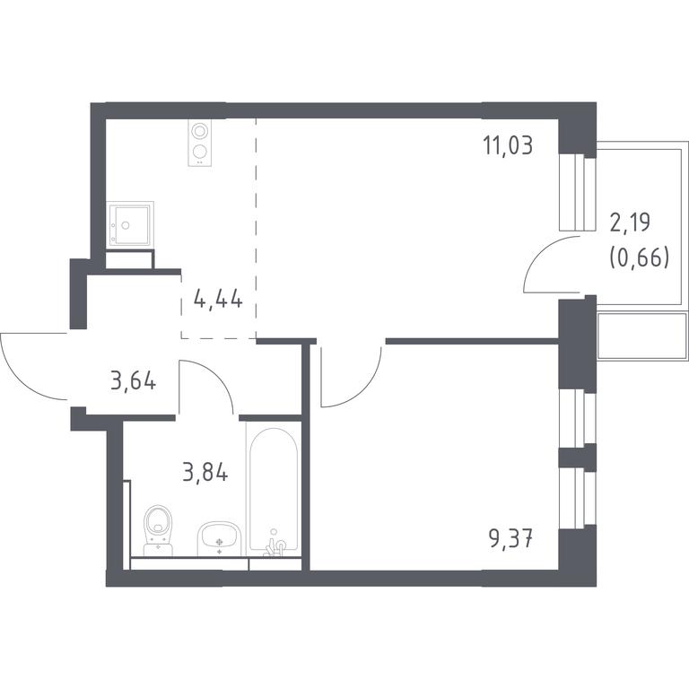 Apartment Sale, 32.98 sq. m. at Novoe Vidnoe, Kalinovka Village, Leninskiy City District, Moscow Region, Russia #1 Apartment Sale, 32.98 sq. m. at Novoe Vidnoe, Kalinovka Village, Leninskiy City District, Moscow Region, Russia #1