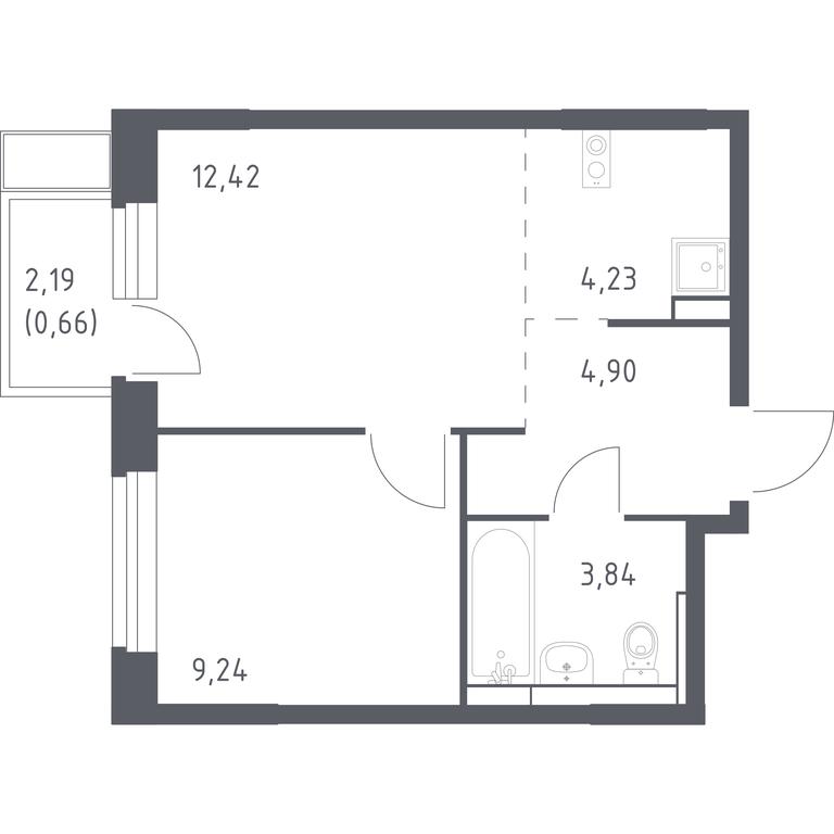 Apartment Sale, 35.29 sq. m. at Novoe Vidnoe, Kalinovka Village, Leninskiy City District, Moscow Region, Russia #1 Apartment Sale, 35.29 sq. m. at Novoe Vidnoe, Kalinovka Village, Leninskiy City District, Moscow Region, Russia #1