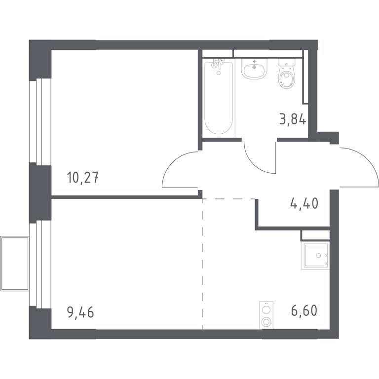 Apartment Sale, 34.57 sq. m. at Novoe Vidnoe, Kalinovka Village, Leninskiy City District, Moscow Region, Russia #1 Apartment Sale, 34.57 sq. m. at Novoe Vidnoe, Kalinovka Village, Leninskiy City District, Moscow Region, Russia #1