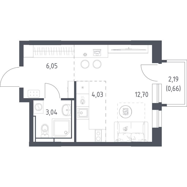 Apartment Sale, 26.48平方米 at Novoe Vidnoe, Kalinovka Village, Leninskiy City District, Moscow Region, Russia #1 Apartment Sale, 26.48平方米 at Novoe Vidnoe, Kalinovka Village, Leninskiy City District, Moscow Region, Russia #1