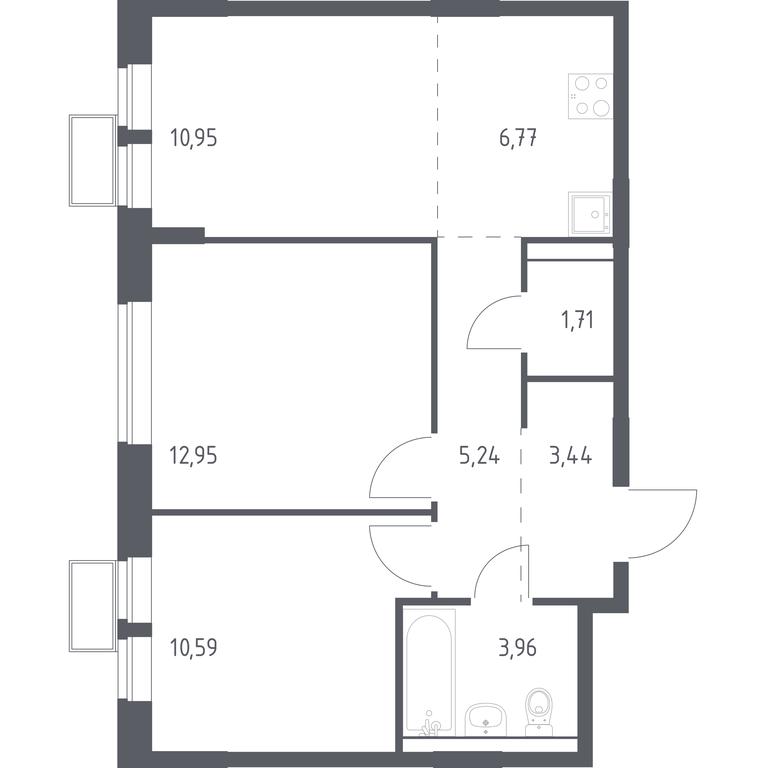 2-BD Apartment Sale, 55.61 sq. m. at Kvartal Saburovo, derevnya Saburovo, 198, Krasnogorsk City District, Moscow Region, Russia #1 2-BD Apartment Sale, 55.61 sq. m. at Kvartal Saburovo, derevnya Saburovo, 198, Krasnogorsk City District, Moscow Region, Russia #1
