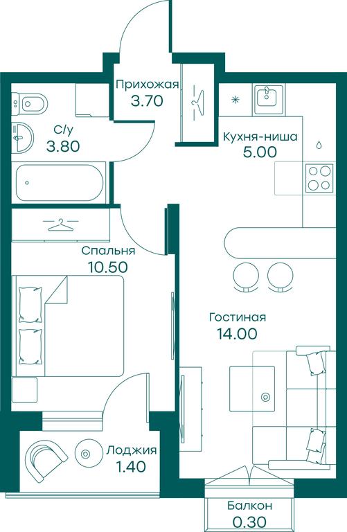 1-BD Apartment Sale, 36.2平方米 at Ravnovesie, zhiloy kompleks Ravnovesiye, selo Perkhushkovo, Odintsovskiy City District, Moscow Region, Russia #1 1-BD Apartment Sale, 36.2平方米 at Ravnovesie, zhiloy kompleks Ravnovesiye, selo Perkhushkovo, Odintsovskiy City District, Moscow Region, Russia #1
