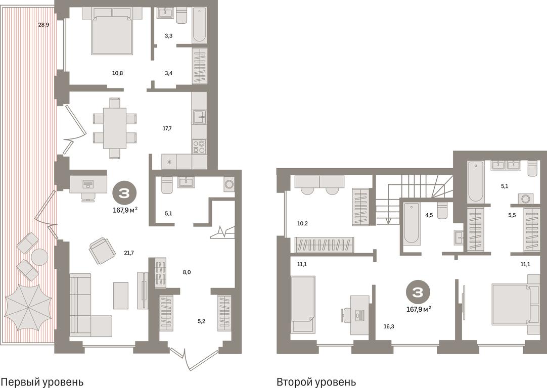 3-BD Apartment Sale, 167.9 sq. m. at Kvartal Metronom, Tagilskaya Street, Moscow, Russia #1