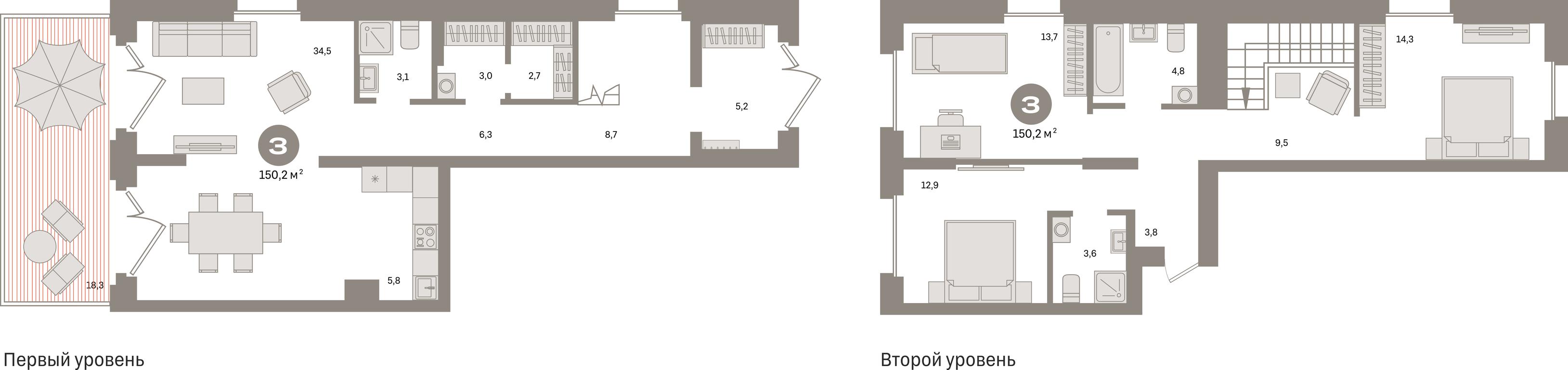 3-BD Apartment Sale, 150.2 sq. m. at Kvartal Metronom, Tagilskaya Street, Moscow, Russia #1