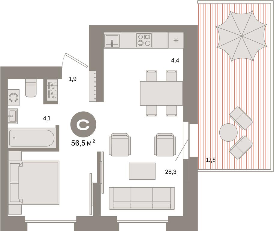 Apartment Sale, 56.5平方米 at Kvartal Metronom, Tagilskaya Street, Moscow, Russia #1 Apartment Sale, 56.5平方米 at Kvartal Metronom, Tagilskaya Street, Moscow, Russia #1
